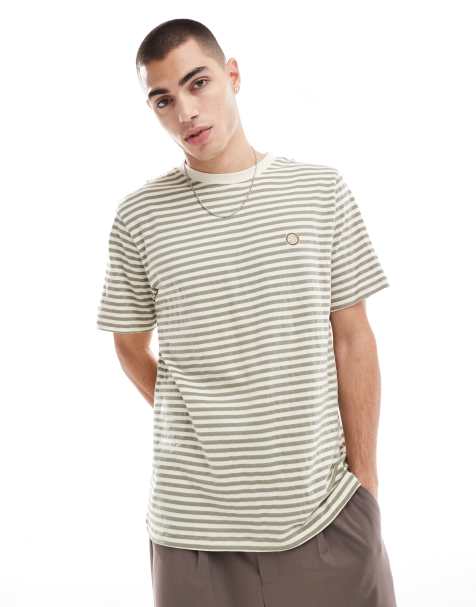 Pretty Green oversized stripe t-shirt in green - view 1