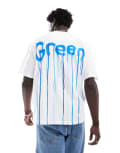 [Pretty Green] Pretty Green paint effect graphic t-shirt in white L WHITE