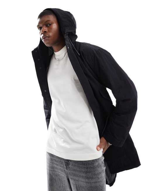 Pretty Green - Parka met opgestikt mouwlogo in zwart , 2 van 4