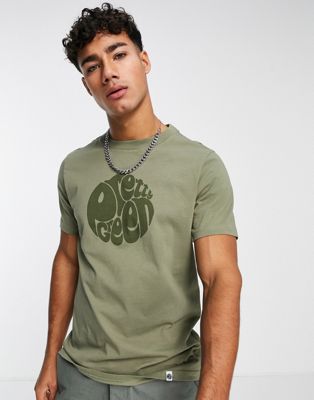 Nouveau Pretty Green - Resurrection - T-shirt à logo résurrection - Kaki
