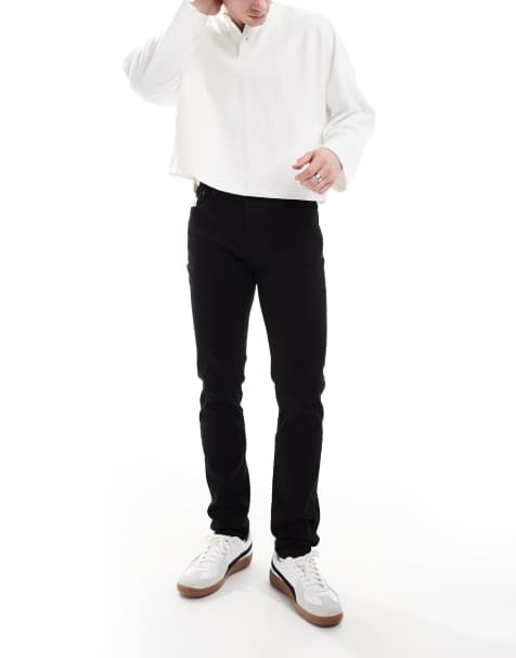 Pretty Green – Schmal geschnittene Jeans in Schwarz - view 1