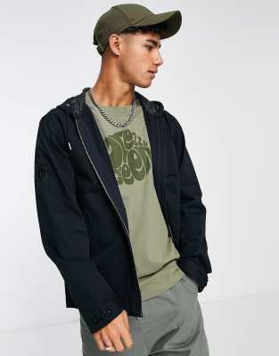 Pretty Green sigma cotton jacket in black  - ASOS Price Checker