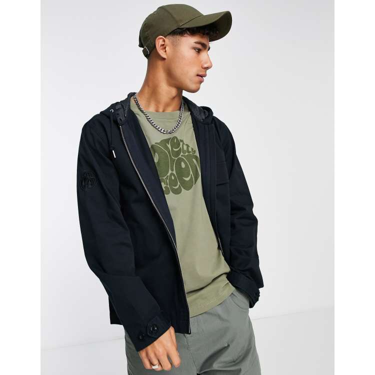 Pretty Green sigma cotton jacket in black ASOS