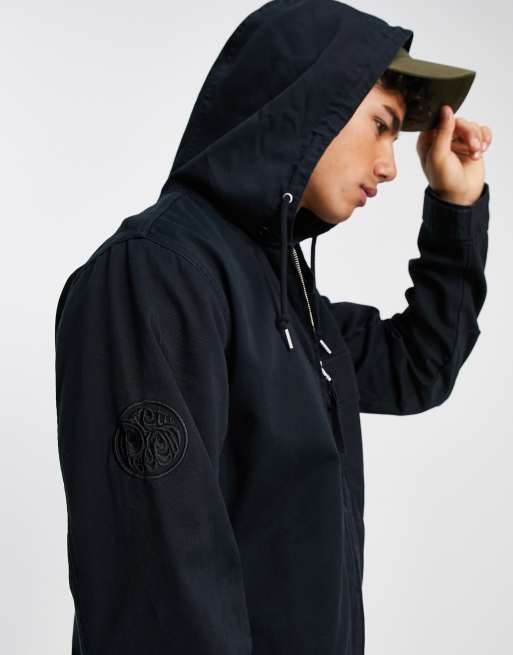 Pretty Green sigma cotton jacket in black