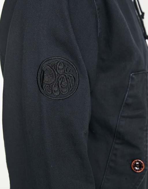 Pretty Green sigma short parka in black ASOS