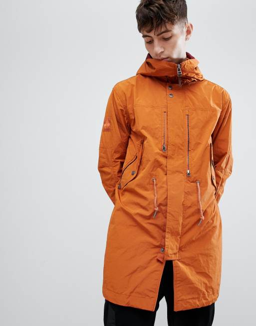 Pretty Green Snorkel Parka Jacket In Orange Asos