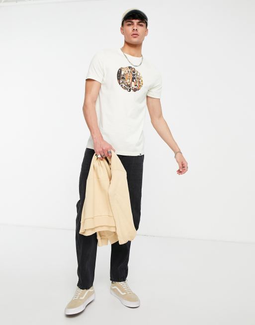 Pretty Green speaker wall print t-shirt in white, 3 of 4