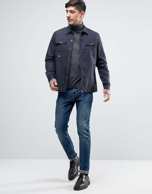 Pretty green hot sale overshirt navy