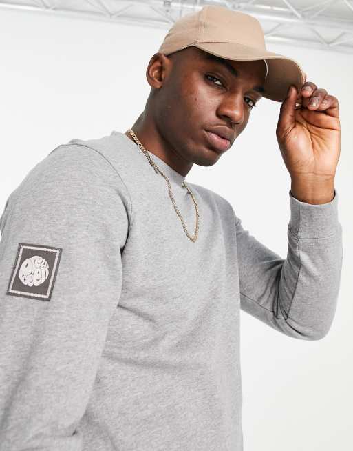 Pretty Green Standards crew neck sweatshirt in gray | ASOS