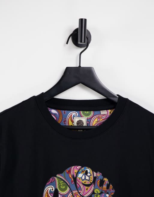 Pretty Green – Thornley – Schwarzes T-Shirt mit Paisley-Logo , 3 von 4
