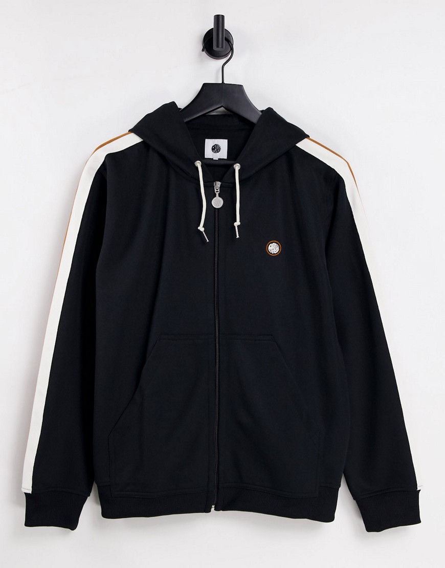 Pretty Green Tilby hooded track top in black