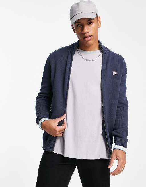 Pretty Green track top in navy