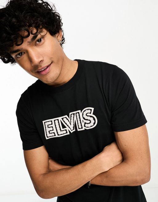 Pretty Green x Elvis Before Elvis - T-shirt met print in zwart