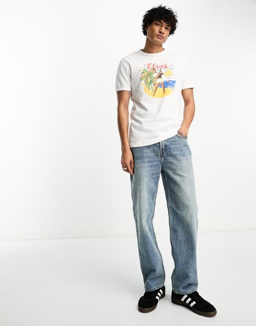 Pretty Green x Elvis - Hvid T-shirt med grafisk print, 2 af 4