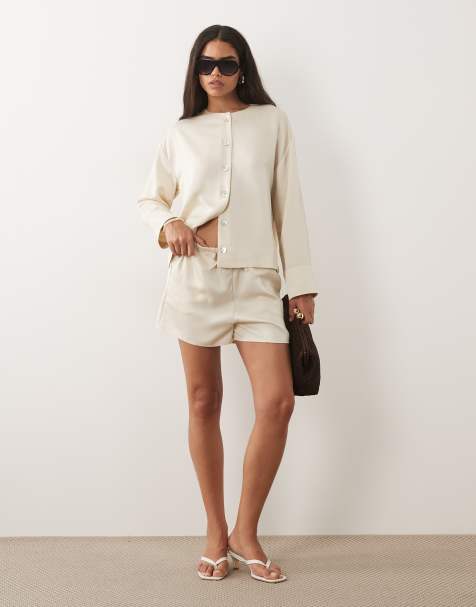 Pretty Lavish - Breya - Ensemble en satin - Huître - view 1