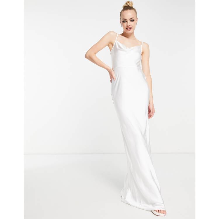 SATIN SLIP DRESS - IVORY – Carbon38