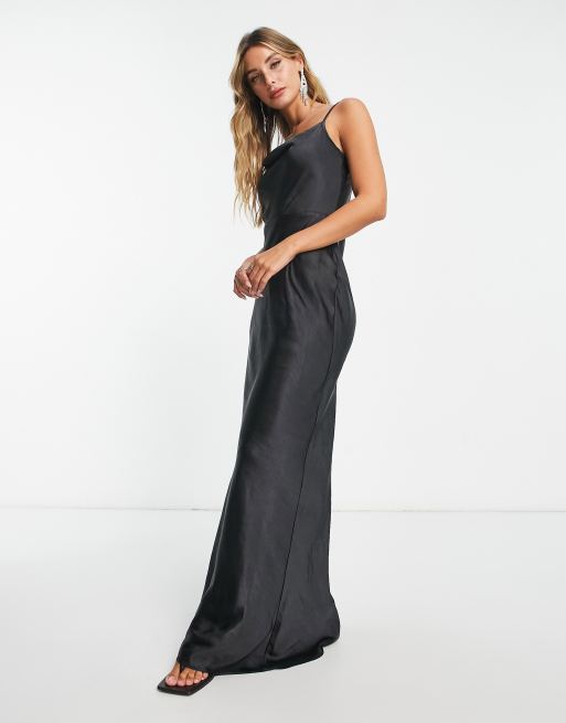 Scoop Back Maxi Dress - Black