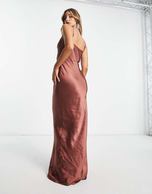 chestnut brown bridesmaid dress Short Ptom Dress Homecoming
