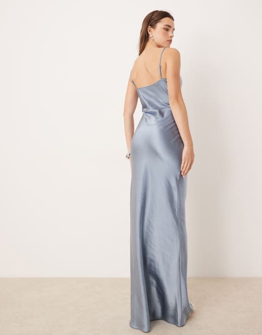 evening dresses discount Chic and Holland HF110348 - Straight Across Fitted Evening Dress 12 / Nude/Silver main image 1