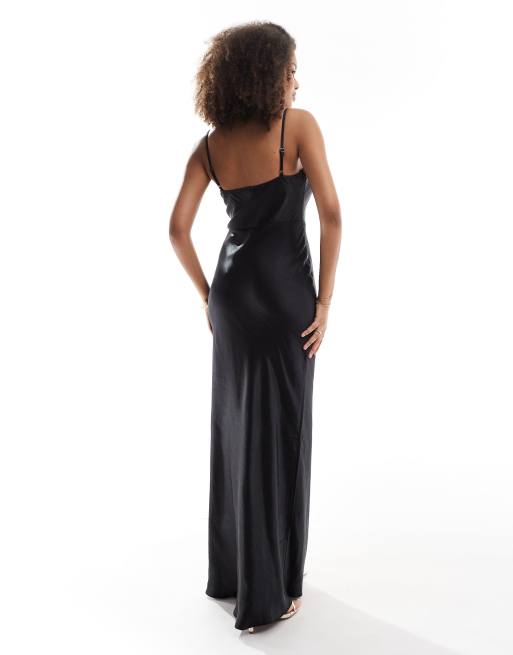 Asos black bridesmaid dress online