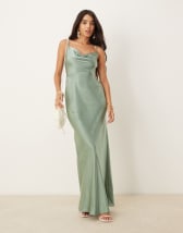 Vesper bengaline off the shoulder ruched waist detailing side slit maxi dress in fuchsia
