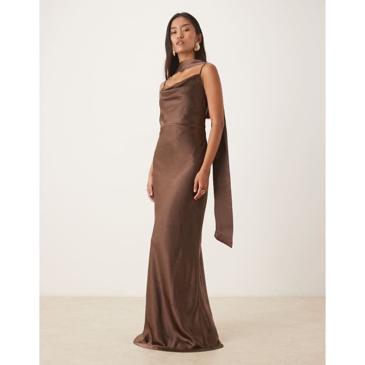 keisha maxi bridesmaid dress reviews Keisha Scarf Maxi Bridesmaid Dress