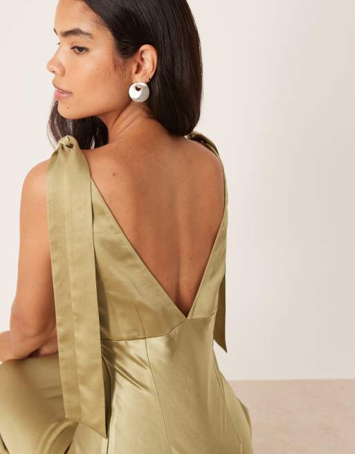 pretty lavish olive green bridesmaid dress Keisha Maxi Bridesmaid Dress