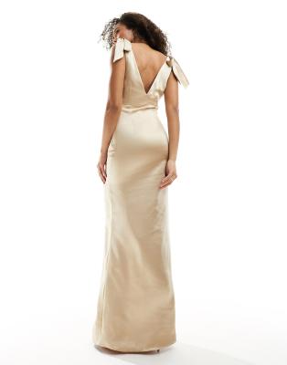 Matte Gold Bridesmaid Dress