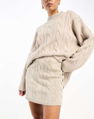 Herlipto Essential Cable Knit Set Skirt Other