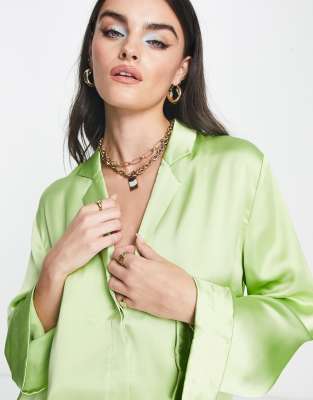 Camicia verde in coordinato - Pretty Lavish Camicia donna  - immagine2