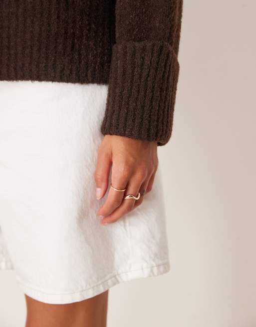 Pretty Lavish – Camille – Czekoladowobrązowy sweter dzianinowy, 4 z 4
