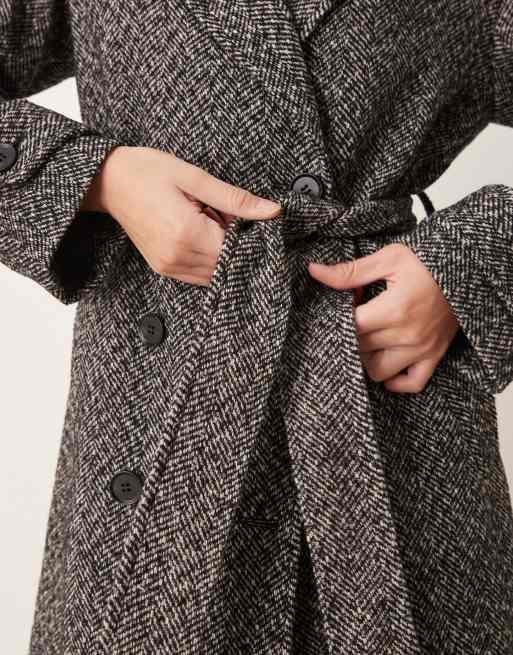 Cappotto Sale E Pepe Pretty Lavish Cappotto Lungo Con Cintura Sale