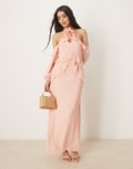 [Pretty Lavish] Pretty Lavish chiffon corsage ruffle maxi dress in pink ditsy floral-Multi 14 Pink Floral Print