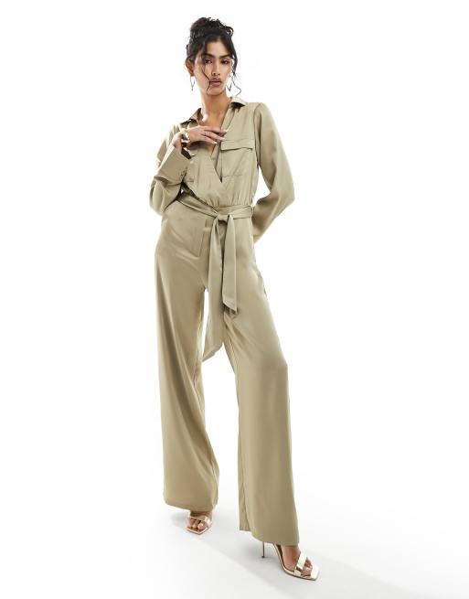 On The Go Jumpsuit - Taupe