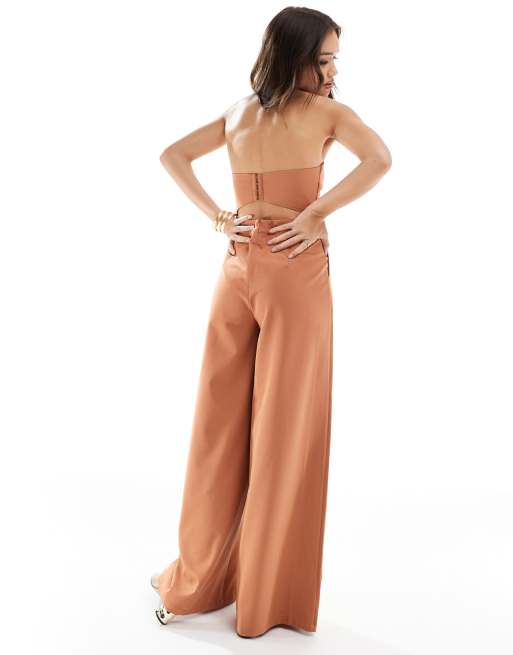 Pretty Lavish - Combinaison bandeau à poches - Marron terre de sienne, 3 de 4