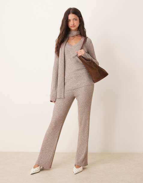 Pretty Lavish - Coordinato in maglia a coste grigio - view 1