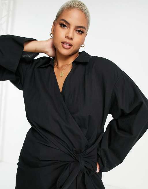 collared wrap mini dress Stylish Addition Collared Wrap Champagne Satin Mini Dress  Z & Joxa Co
