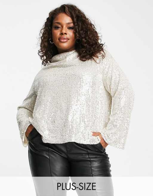 Silver hot sale sequin sweater