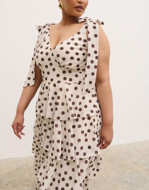 devin maxi dress in cream polka dot Devin Maxi Dress
