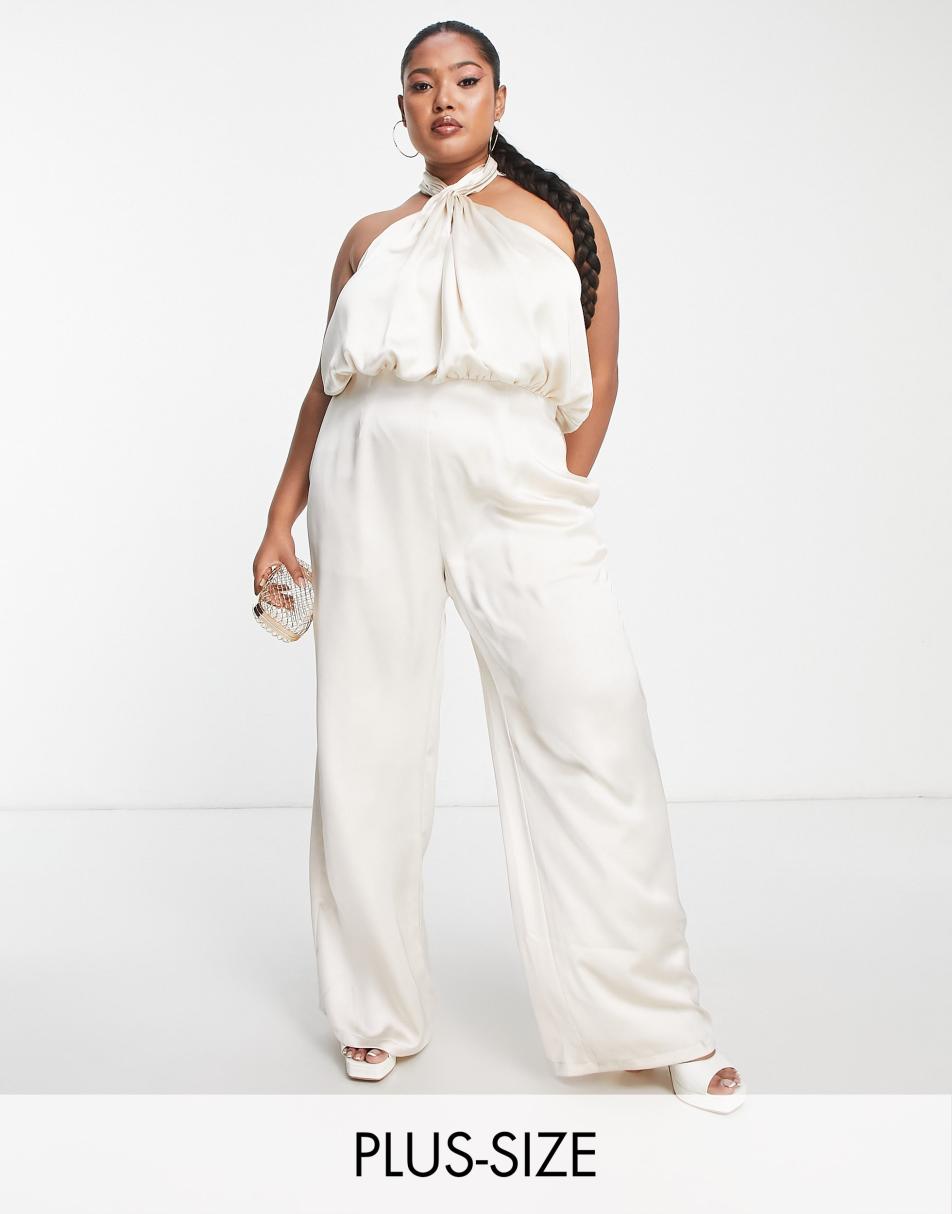 Asos Design tux knot front long sleeve kick flare jumpsuit in