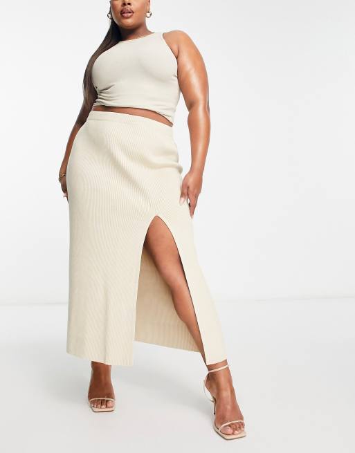 Beige hotsell skirt asos