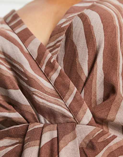 women's brown and blue dress Brown/Blue Striped Dress – ShopRyann