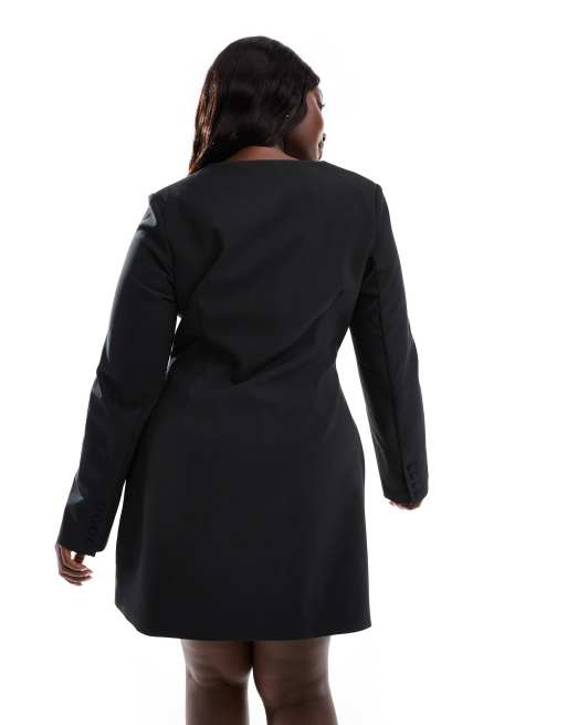 Pretty Lavish Curve long sleeve embellished mini dress in black, 2 of 4