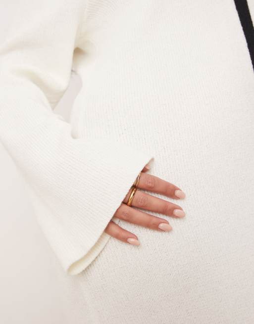 Pretty Lavish Curve - Robe longueur mollet en maille à coutures contrastantes, 4 de 4