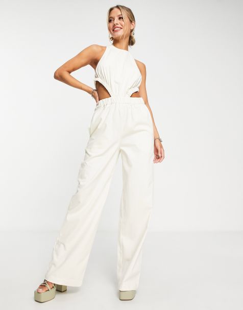 Pretty Lavish cut out jumpsuit in white - view 1
