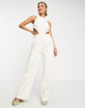 [Pretty Lavish] Pretty Lavish cut out jumpsuit in white 12 White