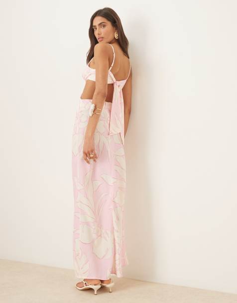 Pretty Lavish cut-out maxi dress in pink floral - view 1