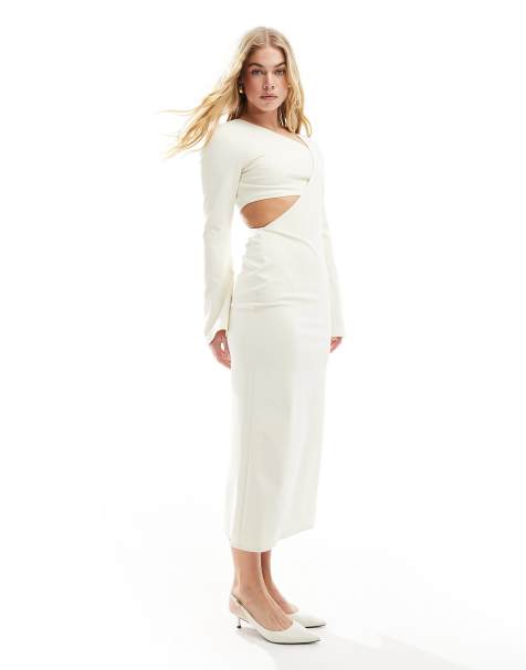 Asos white outlet formal dress