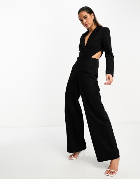 Black Long Sleeve Jumpsuits, Black Jumpsuits with Sleeves