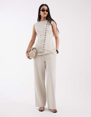 Pretty Lavish - Elegante Hose in Steingrau, Kombiteil-Neutral